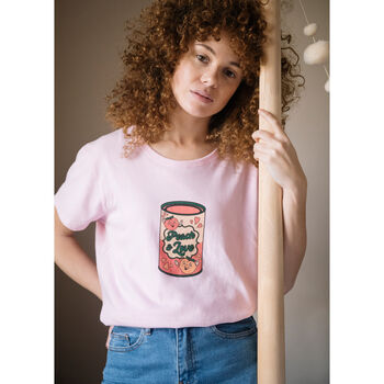 Peach And Love Women's Slogan T Shirt, 4 of 7