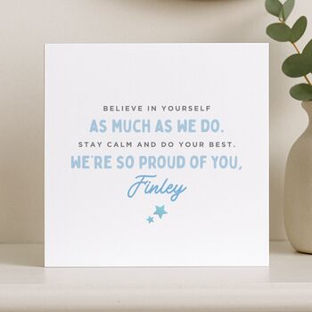 Proud Of You Exam Support Card For Him Son Grandson, 7 of 8