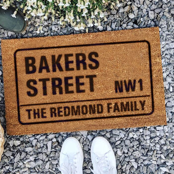 Personalised London Street Sign Doormat New Home Gift, 2 of 2