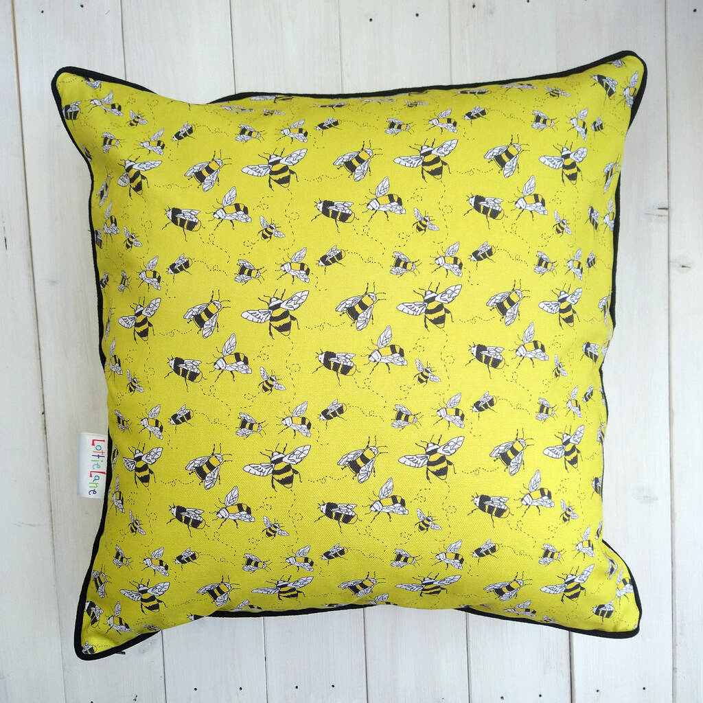 Buzzy Bees Organic Cotton Cushion, 1 of 6