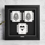 Personalised Mr And Mr Wedding Gift Lion Playing Cards Frame, thumbnail 6 of 9
