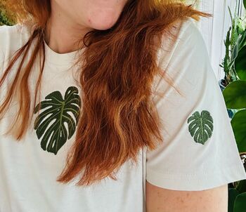 Eco Friendly Embroidered Monstera T Shirt, 4 of 7