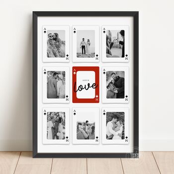 Playing Card Photo Collage Print, Valentines, Anniversary Gift, 4 of 8