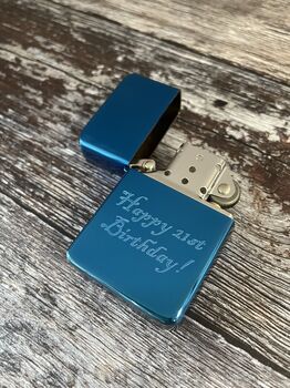 Personalised Engraved Blue Lighter, 7 of 7