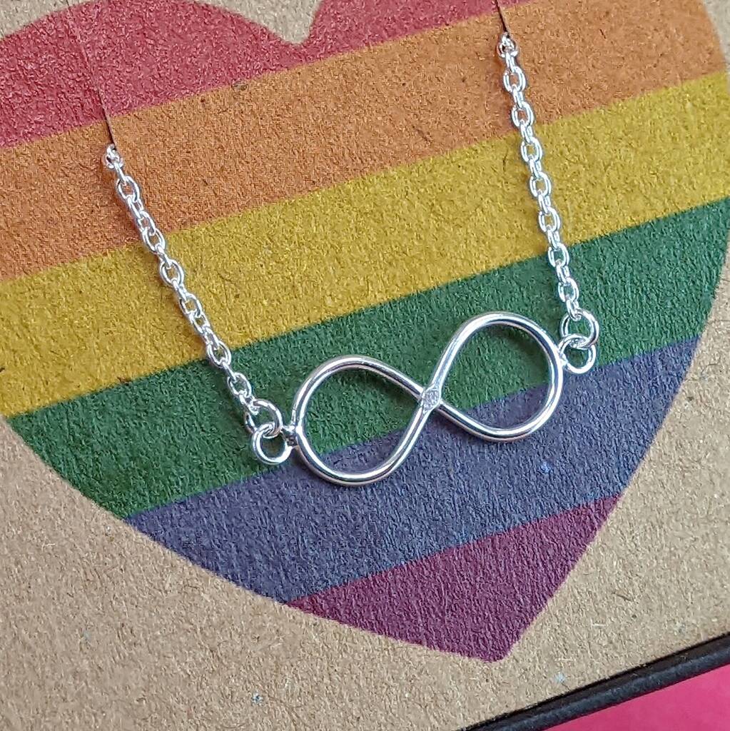 Pride Celebration Sterling Silver Infinity Bracelet By Ruby Moon