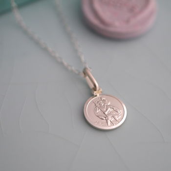Sterling Silver St Christopher Charm Necklace, 3 of 3