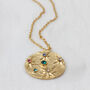 18ct Gold Crystal Celestial Disc Necklace, thumbnail 1 of 6