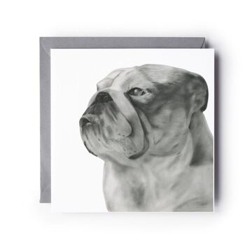 Charming Hand Drawn Bulldog Greeting Card, 2 of 5