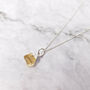 925 Sterling Silver Raw Citrine Crystal Necklace, thumbnail 1 of 3