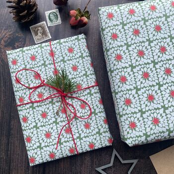 Patchwork Star Paper Fibre Wrapping Paper Set, 6 of 12