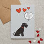 Black Schnauzer Valentine's Day Card, thumbnail 1 of 2