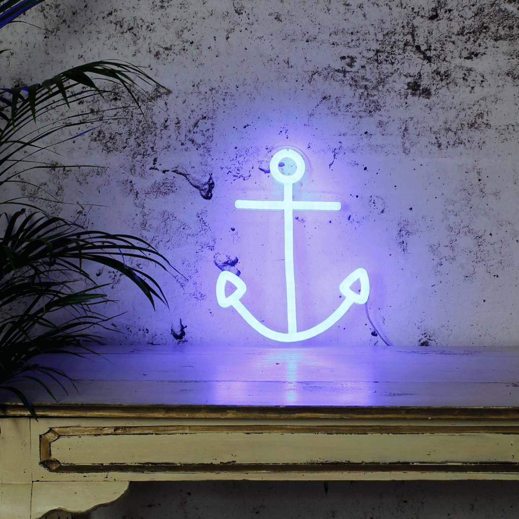 neon light up anchor by love inc