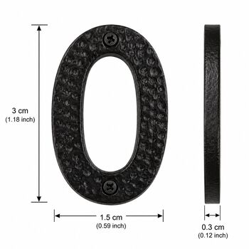 Decorative Brass Number 0 Door Sign, 4 of 8