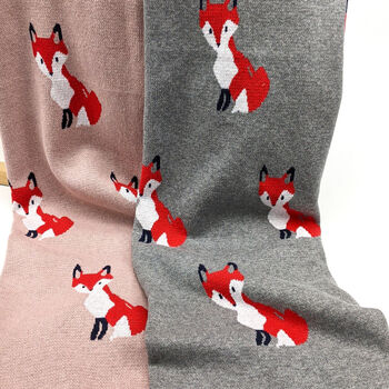 Little Fox Knitted Baby Blanket, 11 of 12