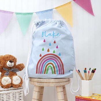 Personalised Children's Rainbow Pe Kit Bag, 9 of 12