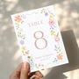 Whimsical Wildflower Wedding Table Numbers, thumbnail 1 of 4