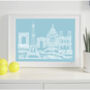 Paris Skyline Typography Print, thumbnail 1 of 6