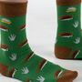 Bamboo Socks | Hedgehog Socks | Green | Vegan Socks, thumbnail 4 of 4