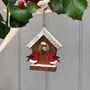 Christmas Hanging Birdhouse Decoration, thumbnail 3 of 4