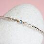Sterling Silver Organic Blue Opal And Topaz Bangle, thumbnail 3 of 9