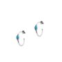 Drop Turquoise Solitaire Earring Sterling Silver, thumbnail 6 of 6
