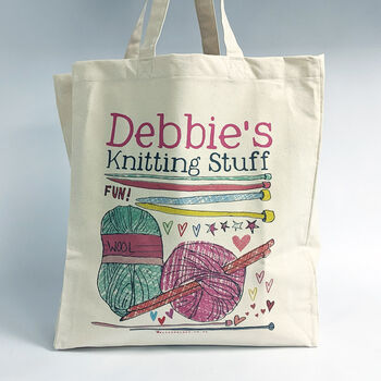 Personalised 'Knitting' Bag, 9 of 12