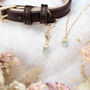Aquamarine Owner Necklace And Pet Collar Charm Set, thumbnail 1 of 7