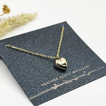 9ct Gold Heart Necklace, 3 of 11
