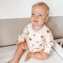 Boys Pumpkin Halloween Romper, thumbnail 2 of 3