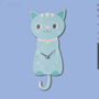 Charming Wooden Cat Wall Clock For Kids With Pendulum, thumbnail 2 of 3