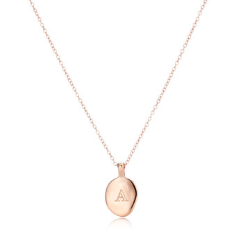 Women's Rose Gold Plated Initial Message Necklace, 4 of 8