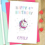 Personalised Unicorn Birthday Card, thumbnail 2 of 2