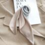 Elegant Grey Colourful Block Silk Imitation Scarf, thumbnail 2 of 5