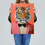 Dressed To Kill Tiger Animal Portrait Wall Art Print, thumbnail 2 of 6