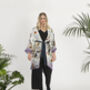 Silk Kimono Jacket 'Evolution' Print Size L/Xl, thumbnail 1 of 5