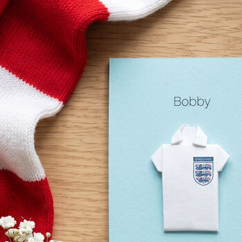 Personalised Three Lions England Team Shirts Card, 3 of 7