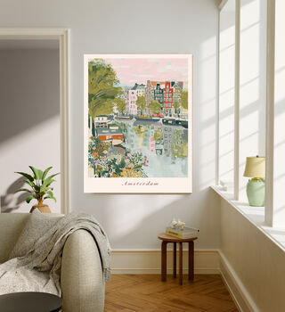 Amsterdam City Travel Art Print, 3 of 4
