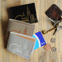Recycled Leather London Skyline Travel Card Holder, thumbnail 1 of 4