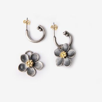 Spring Flower J Hoop Earrings, 3 of 5