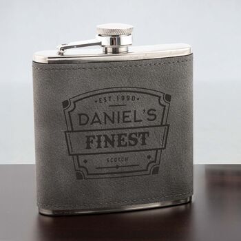 Personalised Vintage Hipflask Mens Birthday Gifts, 9 of 12
