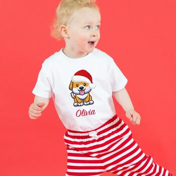 Personalised Children's Red Striped Pyjamas, 3 of 3