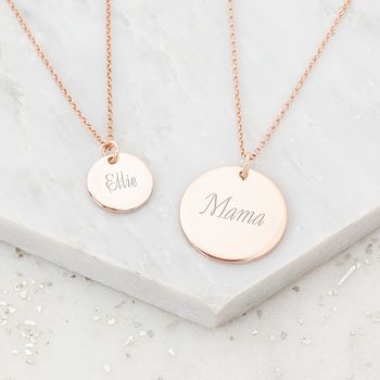 Personalised Mother And Daughter Necklace Set, 2 of 5