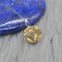 Citrine Silver Floral Pendant: November Birthstone, thumbnail 4 of 8