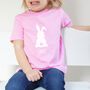 Children's Easter Bunny Rabbit T Shirt With Name, thumbnail 1 of 5