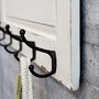 White Wooden Wall Shelf With Hooks, thumbnail 4 of 4