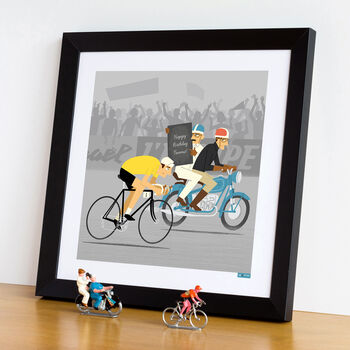 Personalised Cycling Print, Custom Race Leader Cyclist, 3 of 11