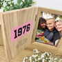 Personalised Year Milestone Wooden Book Frame For Birthday Or Anniversary Gift, thumbnail 4 of 8