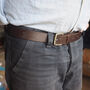 Engraved Cyclists Leather Belt, thumbnail 5 of 10