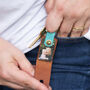 Personalised Photo Leather Keyring For Grandma, thumbnail 3 of 4