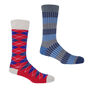 Chord Blue And Argyle Crimson Men's Socks Bundle, thumbnail 1 of 6
